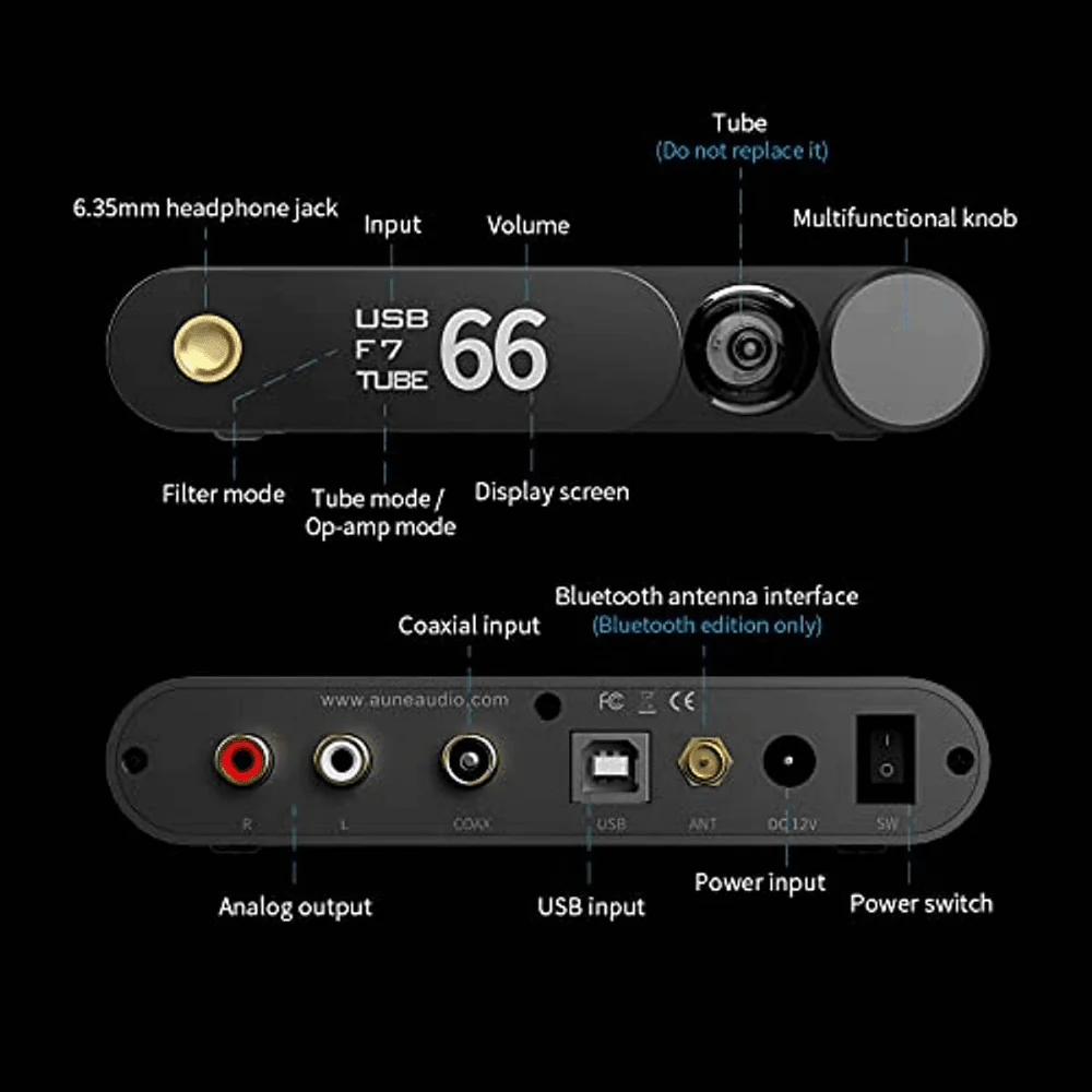 AUNE Flamingo Bluetooth / BD Tube DAC & Headphone Amplifier - Image 2