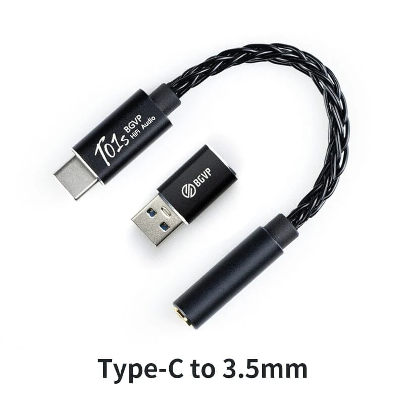 BGVP T01s Dac Decoding Audio HiFi Earphone Amplifier USB Type-C To 2.5/3.5/4.4 / Lightning To 3.5 - Image 7