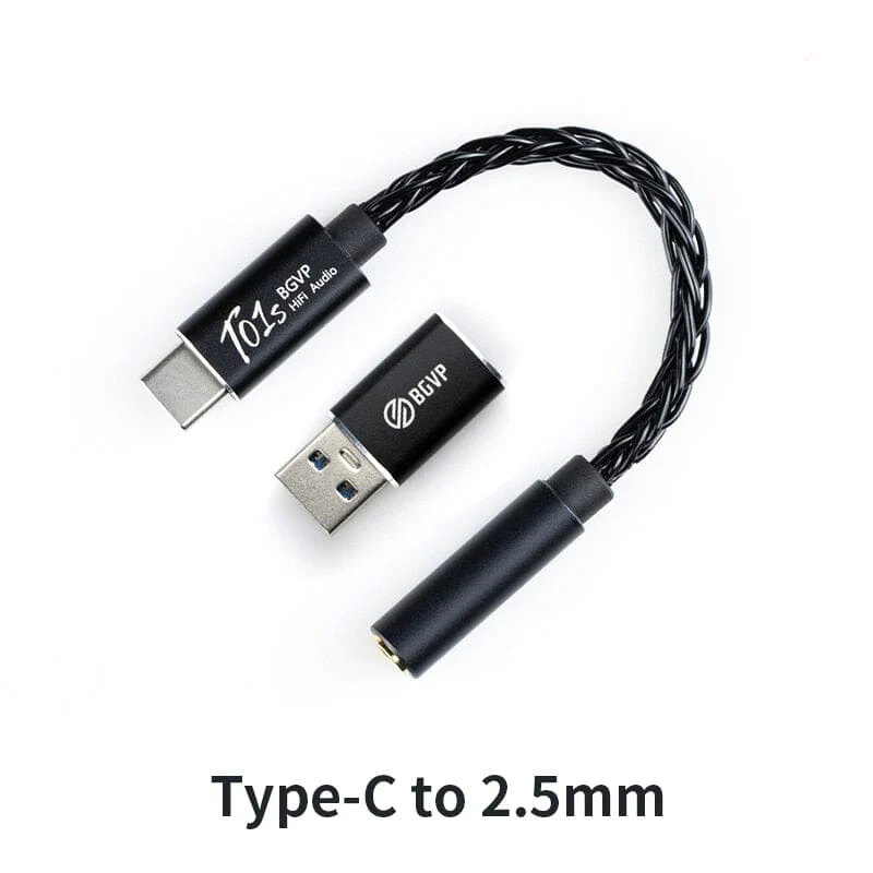 BGVP T01s Dac Decoding Audio HiFi Earphone Amplifier USB Type-C To 2.5/3.5/4.4 / Lightning To 3.5 - Image 8