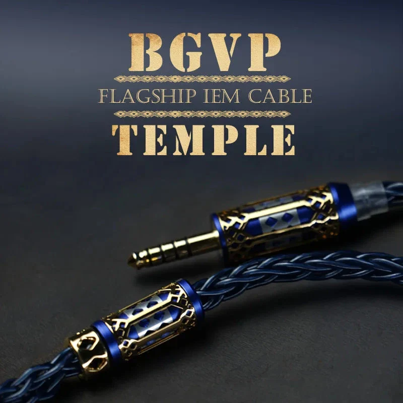 BGVP Temple Single Crystal Copper + Single Crystal Silver Earphone Cable - Image 7