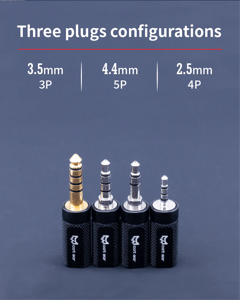 Catear TUXEDO Upgrade Earphone Cable MMCX 2pin 3.5mm 2.5mm 4.4mm - Image 2
