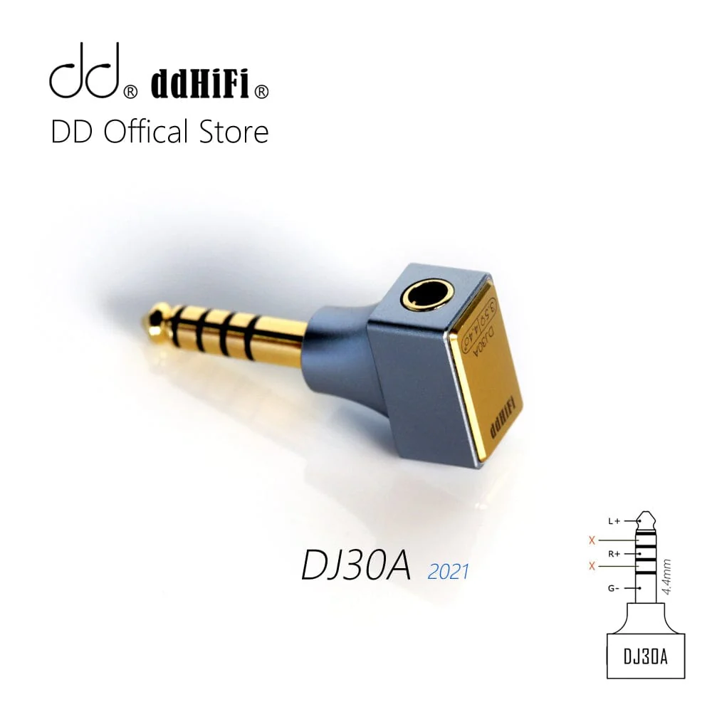 DD ddHiFi New DJ30A 3.5 Female to 4.4mm Male Adapter Apply To Devices with 4.4mm Output Only