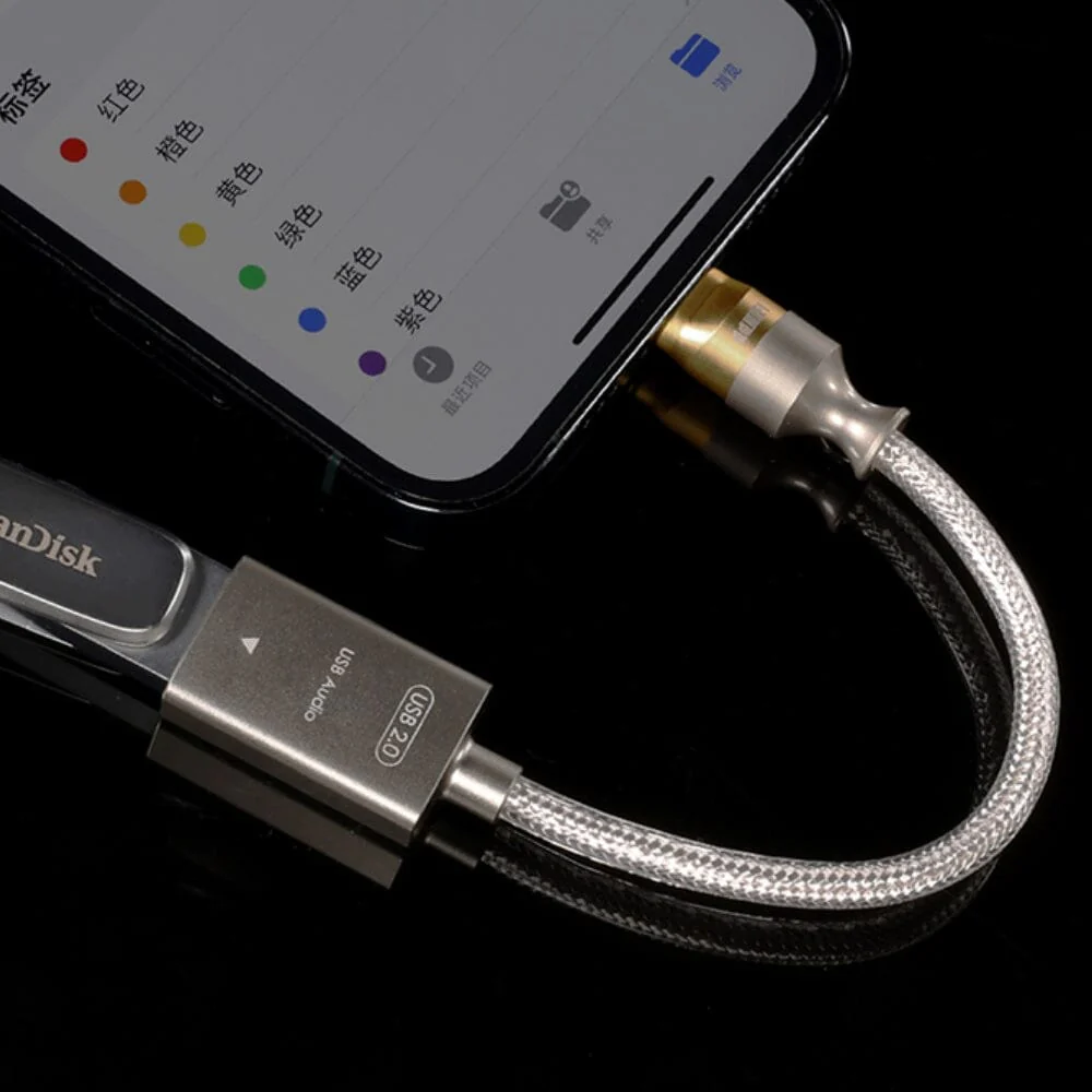 DD ddHiFi TC07F/MFi07F USB-A to USB-C / USB-A to Lightning 2.0 OTG Adapter Cable - Image 2