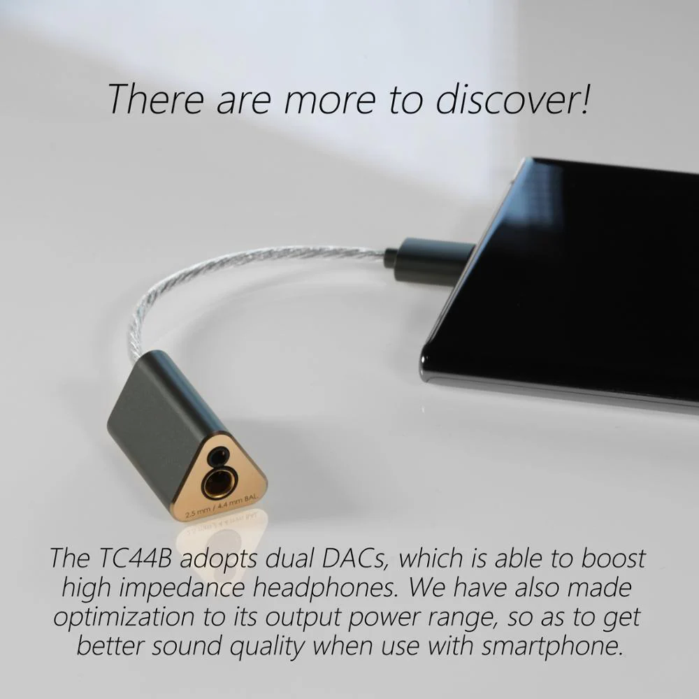 DD ddHiFi TC44B USB-C TypeC to 2.5mm/4.4mm Balanced DAC & Amplifier - Image 5