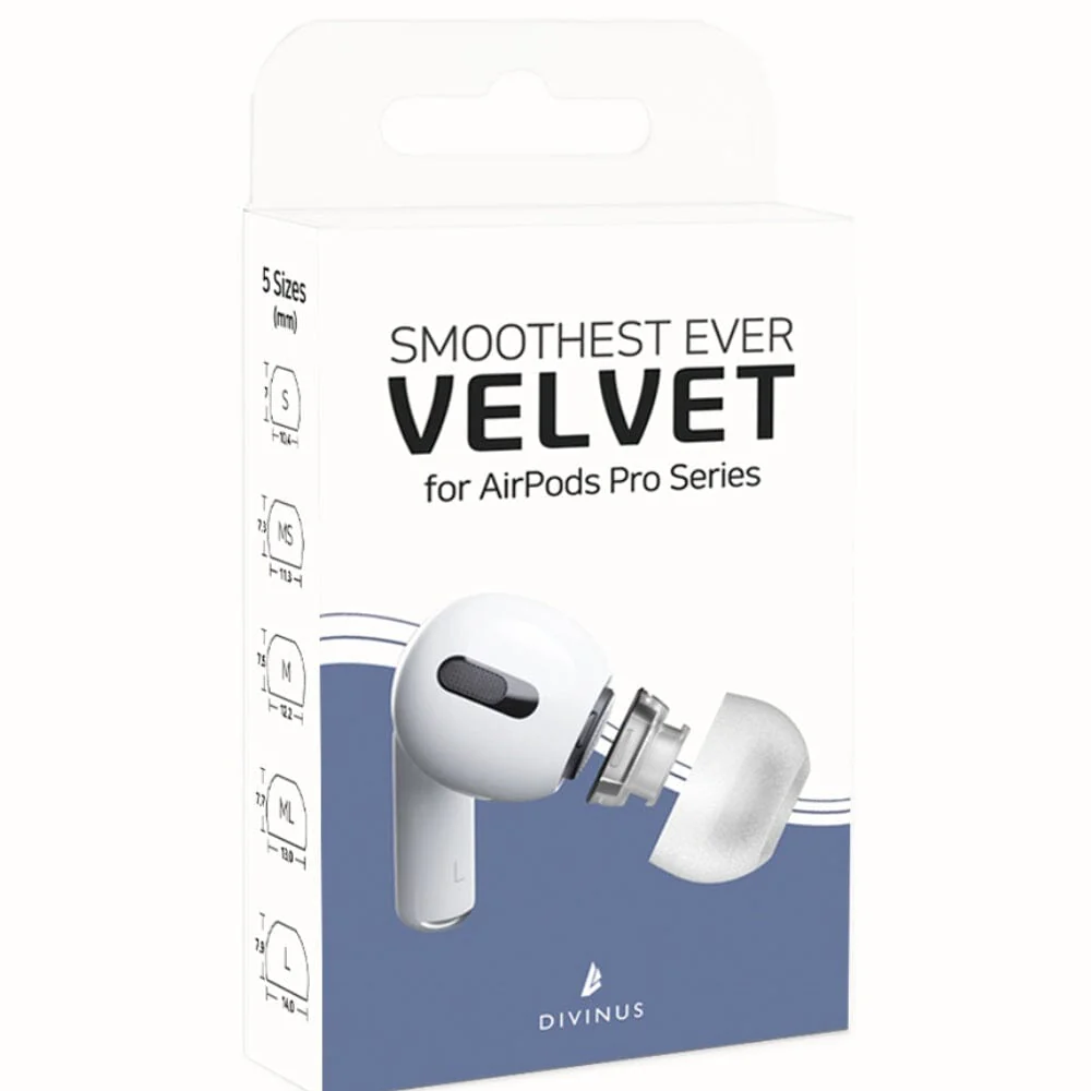 DIVINUS Velvet Eartips For AirPods Pro Series-APP For 3mm-5mm Nozzle