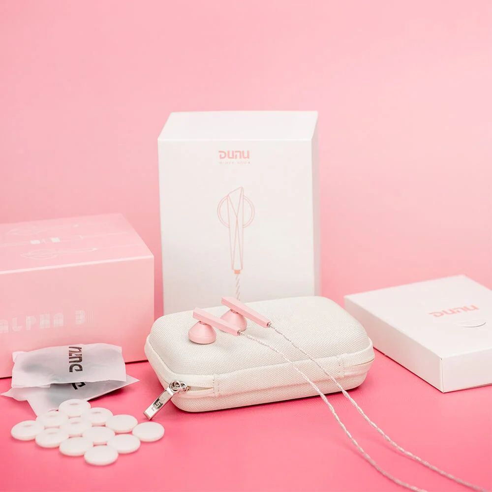 DUNU Alpha 3 Cherry Blossom Pink Limited Edition 14.2mm Dynamic Driver Earbuds - Image 3