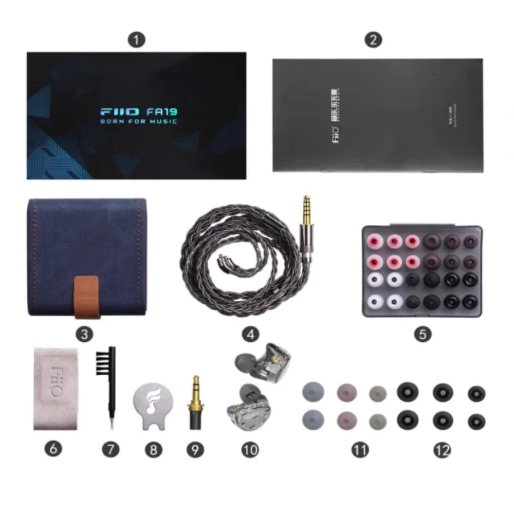 FiiO FA19 10 Knowles BA Driver In-Ear Earphones - Image 2