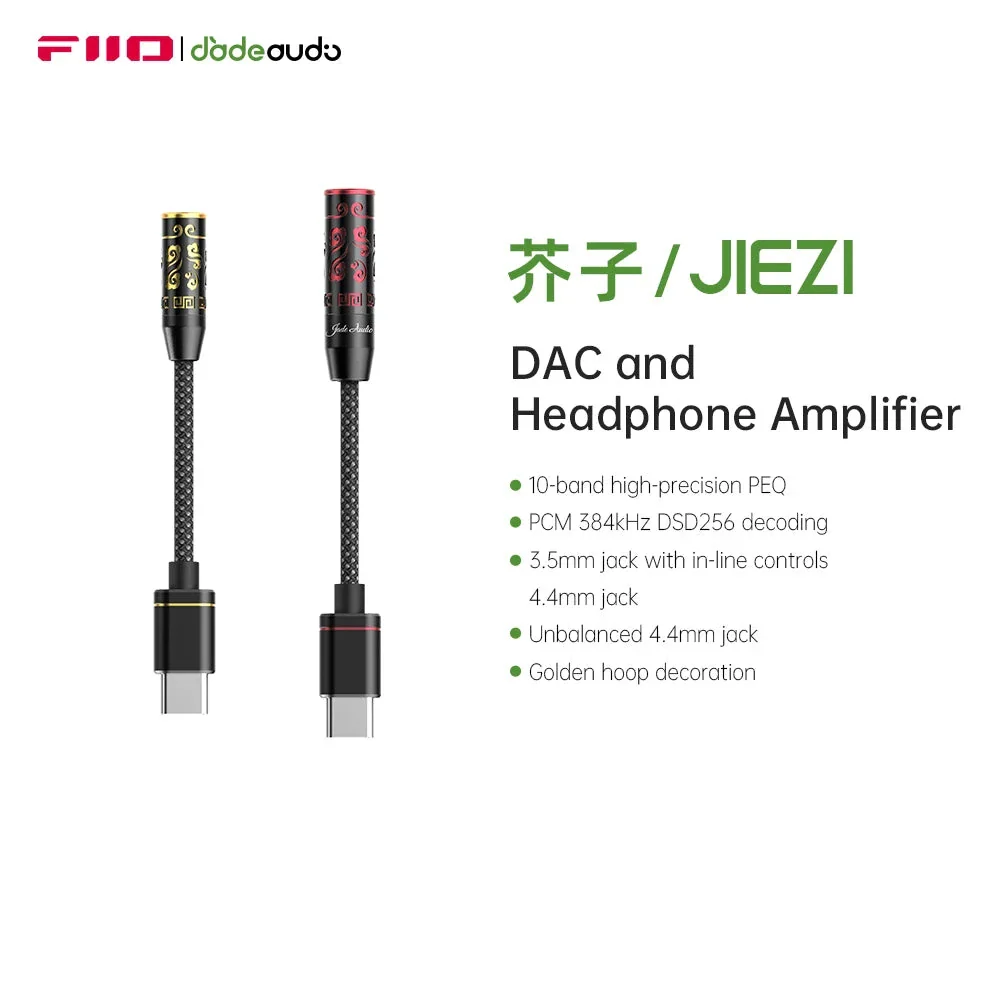 FiiO JIEZI USB Type C to 3.5mm DAC & Headphone Amplifier