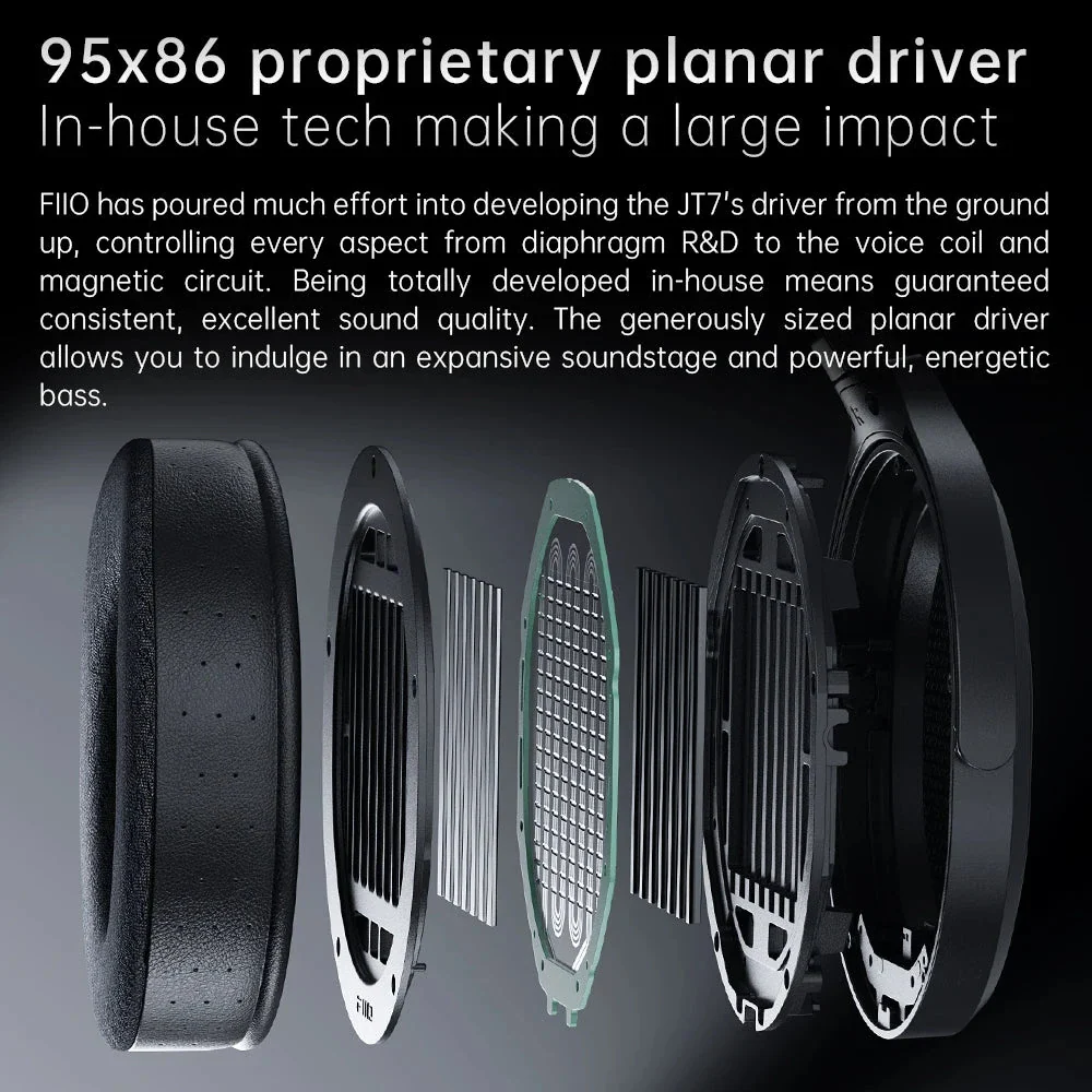 Pre-Order FiiO JT7 Planar Magnetic Driver Open-Back Headphones - Image 3