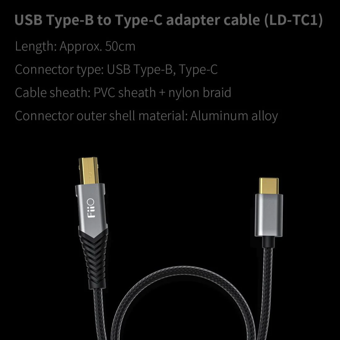 FiiO LD-TC1 / LD-LT1 USB Type-B To Type-C / Lightning Adapter Cables - Image 3