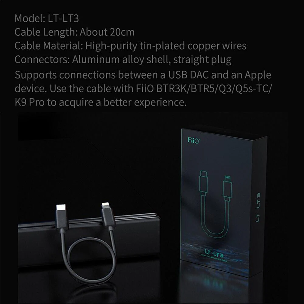 FiiO LT-LT3 Type-C To Lightning OTG Cable For iOS With BTR5 - Image 5