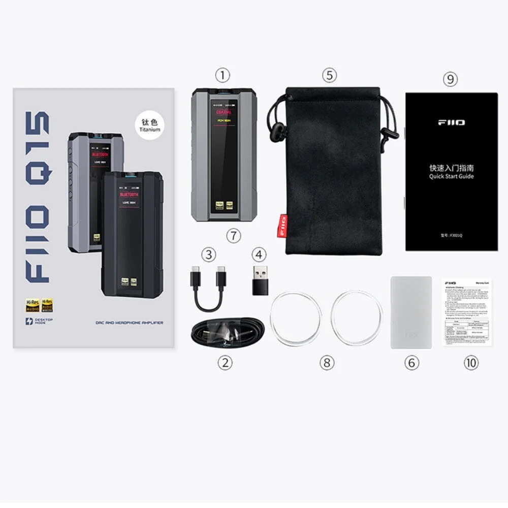FiiO Q15 AKM DAC Combo AK4191+ AK4499EX Bluetooth 5.1 HiFi Headphone Amplifier - Image 6
