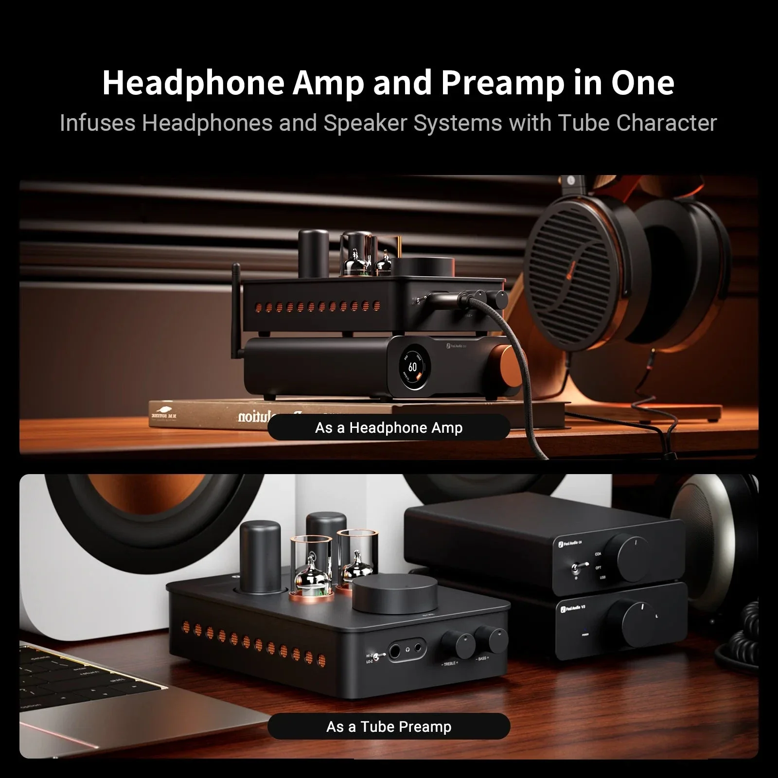 Fosi Audio GR70 Tube Preamp & Headphone  Amplifier - Image 4