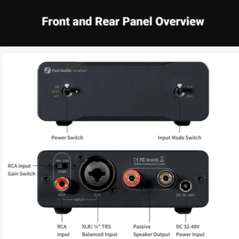 Fosi Audio V3 Mono Monoblock Power Amplifier - Image 3