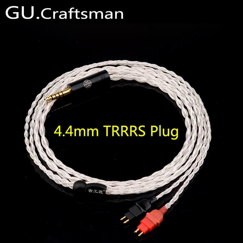 GUCraftsman 2.5/4.4mm Balance 16 Core Silver 4Pin XLR HD600 HD650 HD660s Headphone Cables - Image 4