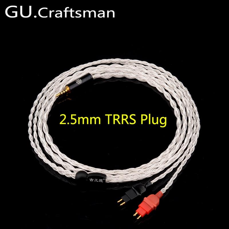 GUCraftsman 2.5/4.4mm Balance 16 Core Silver 4Pin XLR HD600 HD650 HD660s Headphone Cables - Image 6