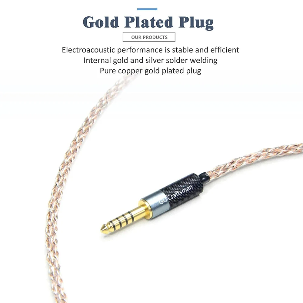 GUCraftsman 5N OFC Copper+Graphene MMCX Earphone Cables For SENNHEISER IE200 IE300 IE600 IE900 - Image 2