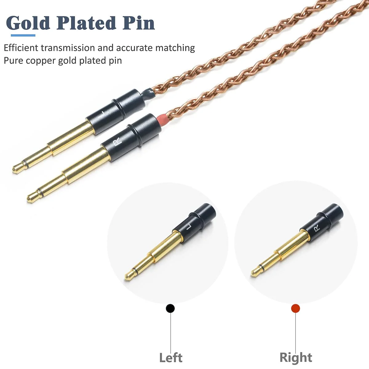 GUCraftsman 6N Single Crystal Copper Upgrade Headphones Cables For Meze 99 Classics 99 Neo 99 Noir - Image 2