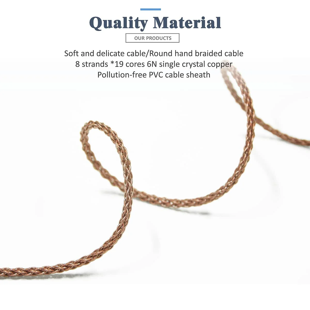 GUCraftsman 6N Single Crystal Copper Upgrade Headphones Cables For Meze 99 Classics 99 Neo 99 Noir - Image 4