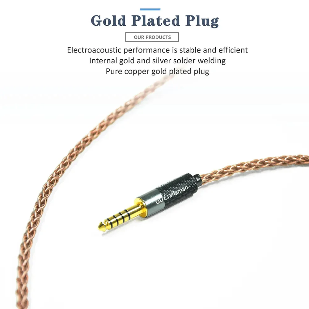 GUCraftsman 6N Single Crystal Copper Earphone Cables For SENNHEISER IE8 IE8i IE80 IE80S - Image 3