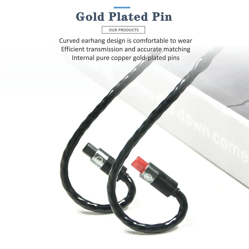 GUCraftsman 6N Single Crystal Copper Earphone Cables For Audio Technica ATH-IM50 IM70 IM01 IM02 IM03 IM04 - Image 2