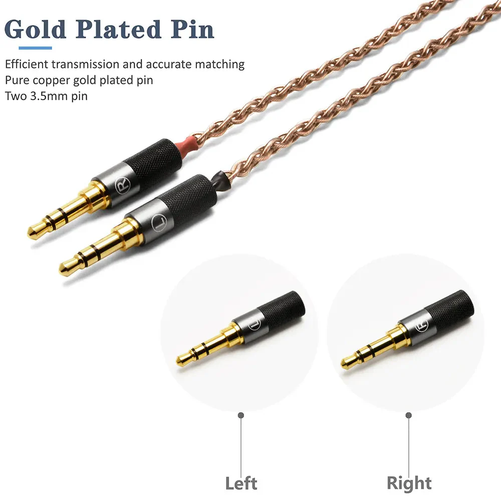 GUCraftsman 6N Single Crystal Copper Headphone Cables For HIFIMAN SUSVARA ANANDA Arya SUNDARA HE1000SE HE5SE HE6SE - Image 2