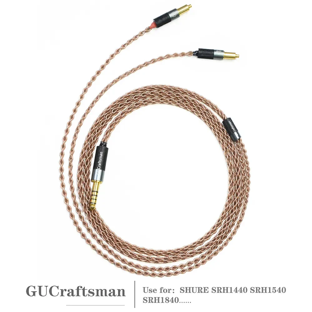 GUCraftsman 6N Single Crystal Copper Headphone Cables For SHURE SRH1440 SRH1540 SRH1840