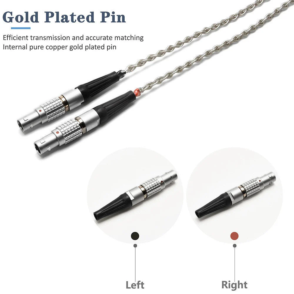 GUCraftsman 6N Silver Balance Headphone Upgrade Cable for Focal Utopia - Image 2