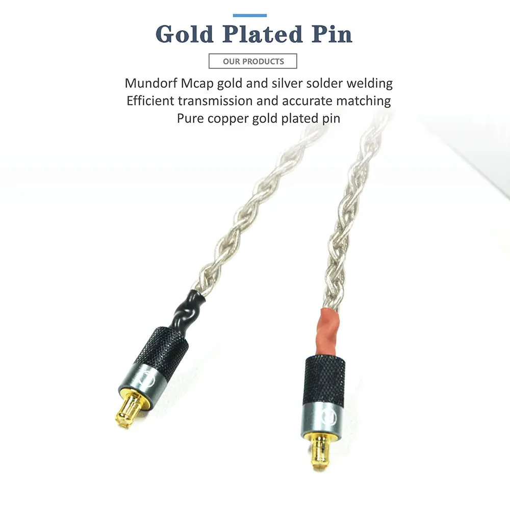 GUCraftsman 6N Single Crystal Silver Earphone Cables For Audio Technica CM2000Ti CK2000Ti CKR90is CKR100is CKR1100 - Image 2