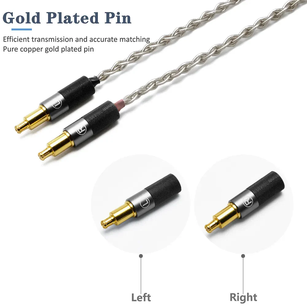 GUCraftsman 6N Single Crystal Silver Headphone Cables For Audio-technica ATH-ADX5000 MSR7B ESW950 ESW990H ES770H AP2000Ti A2DC - Image 2