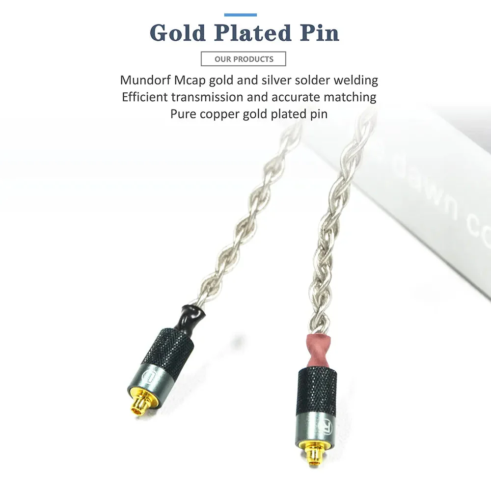 GUCraftsman 6N Single Crystal Silver Earphone Cables For Sony XBA-300AP/N3AP/N3BP JVC FX series/FD series/FW series - Image 3