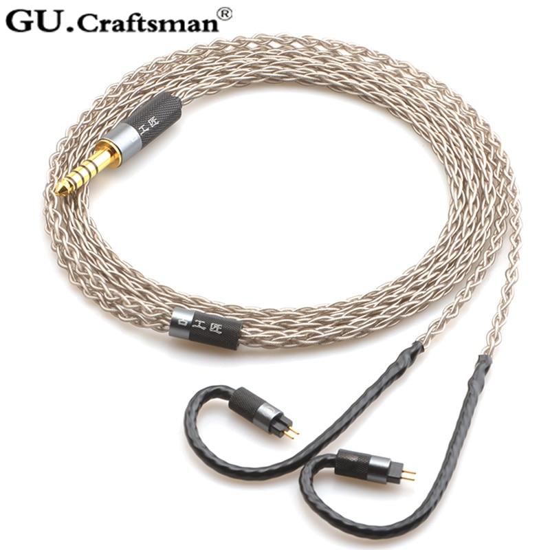 GUCraftsman 6n Silver Upgrade Cable for  2Pin 64audio a12t/u12 TIA Fourte Oriolus re2000 Legend X iSINE20 VE8