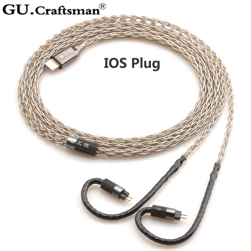 GUCraftsman 6n Silver Upgrade Cable for  2Pin 64audio a12t/u12 TIA Fourte Oriolus re2000 Legend X iSINE20 VE8 - Image 2