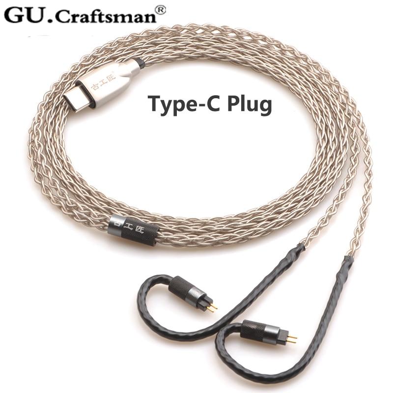 GUCraftsman 6n Silver Upgrade Cable for  2Pin 64audio a12t/u12 TIA Fourte Oriolus re2000 Legend X iSINE20 VE8 - Image 3