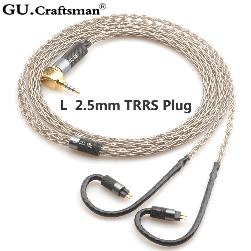 GUCraftsman 6n Silver Upgrade Cable for  2Pin 64audio a12t/u12 TIA Fourte Oriolus re2000 Legend X iSINE20 VE8 - Image 4