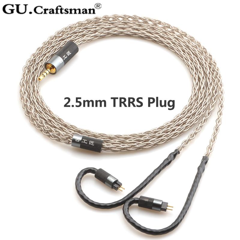 GUCraftsman 6n Silver Upgrade Cable for  2Pin 64audio a12t/u12 TIA Fourte Oriolus re2000 Legend X iSINE20 VE8 - Image 5