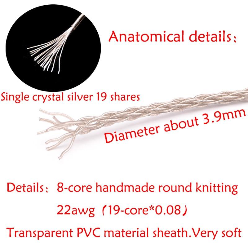 GUCraftsman 6n Silver Upgrade Cable for  2Pin 64audio a12t/u12 TIA Fourte Oriolus re2000 Legend X iSINE20 VE8 - Image 6