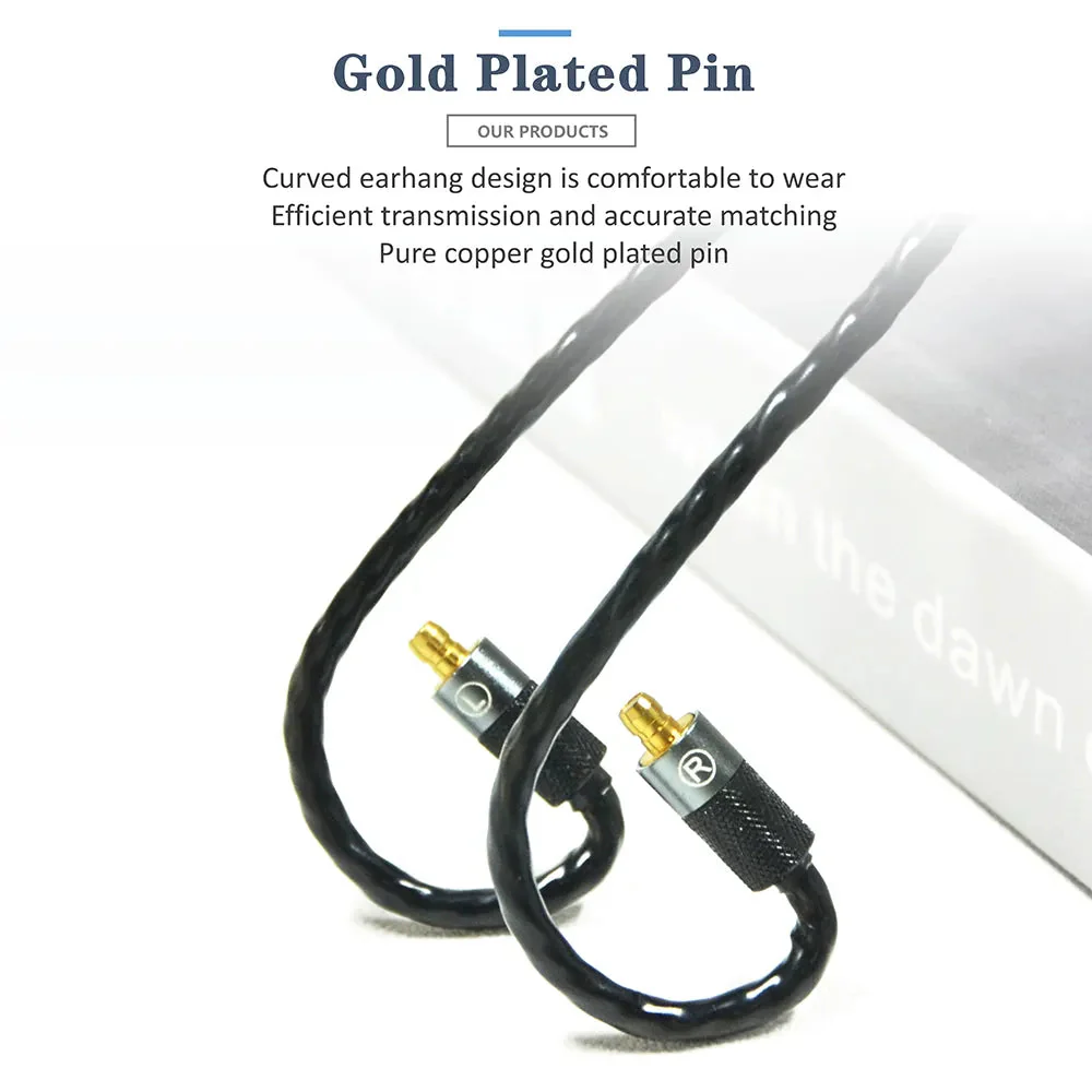 GUCraftsman 6N Single Crystal Silver Earphone Cables For Acoustune HS1650CU HS1655CU HS1670SS HS1695Ti - Image 2