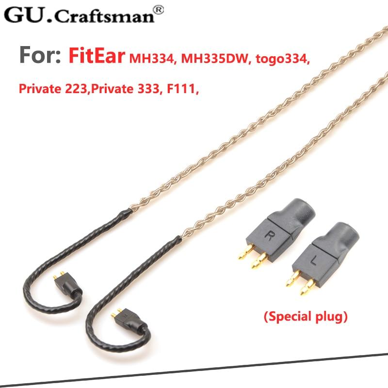 GUCraftsman 6N Silver Upgrade Cable for FitEar MH334 MH335DW togo334  Private 223  Private 333 F111 - Image 3