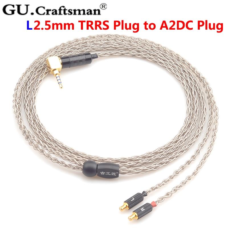 GUCraftsman 6n Silver Upgrade Cables for ATH-CKR90is CKR100is CKR1100is LS400 LS300 LS200 E40 - Image 5