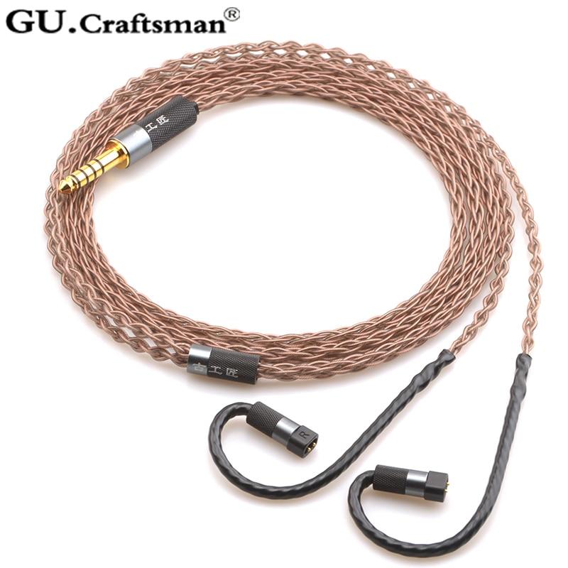 GUCraftsman 8-core OCC Copper Upgrade Cable for QDC Anole VX v3 V6 ueRM UE 5pro UE18 Pro