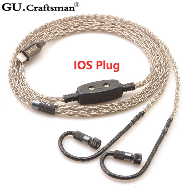 GUCraftsman 8-core Silver Upgrade Cables for Jerry Harvey JH24 AKR03 AKR02 JH16 JH13 V3 ROXANNE II layla Roxanne - Image 4