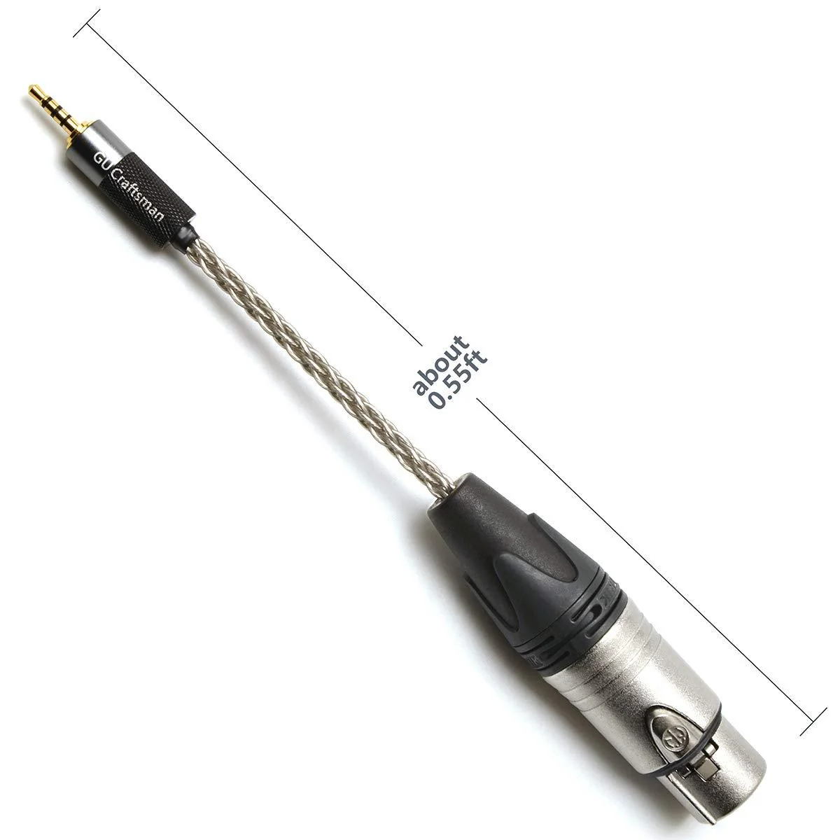 GUCraftsman Headphone Adapter Cable 6N Single Crystal Silver Headphone Jack Convert Cable for Audio Players - Image 4
