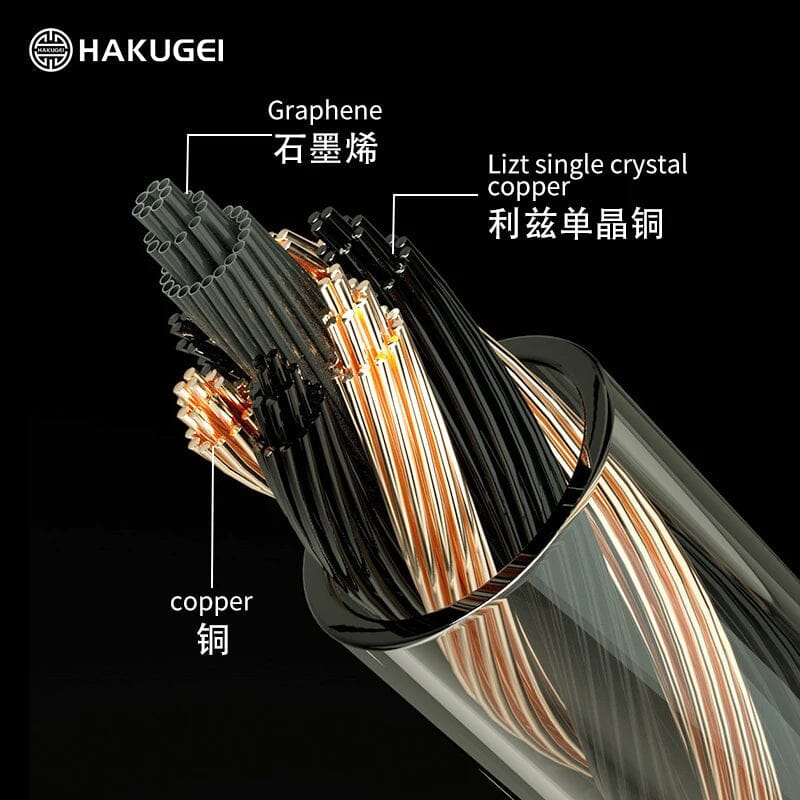 HAKUGEI Ancient Vine 7N Single Crystal Copper Graphene Litz Earphone Cable - Image 3