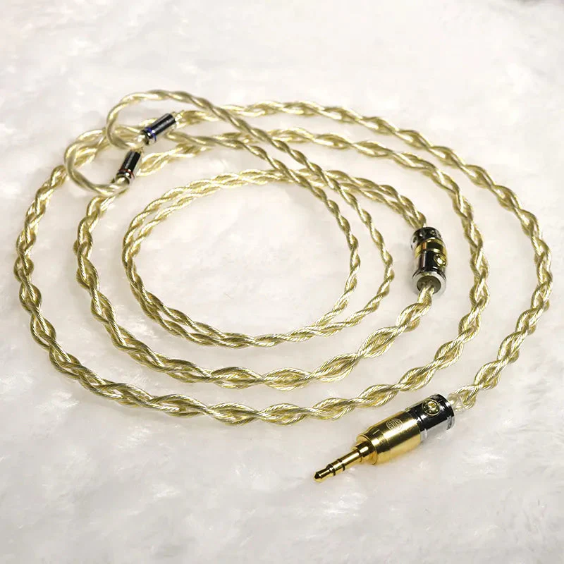 HAKUGEI Arcanist Gold Silver Copper Palladium Hybrid Upgrade Earphone Cable - Image 3
