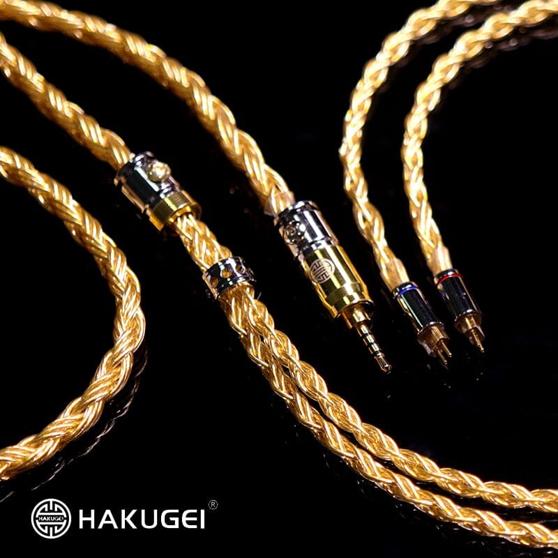 HAKUGEI Athena Gold Silver Copper Alloy Mixed Earphone Cable 2.5 3.5 4.4 - 0.78 2Pin / MMCX - Image 3