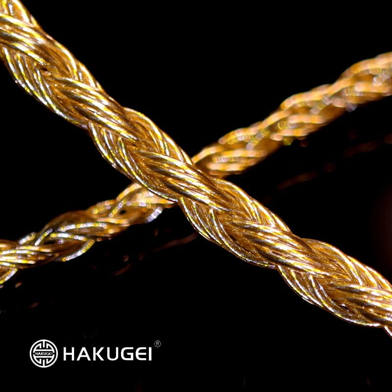 HAKUGEI Athena Gold Silver Copper Alloy Mixed Earphone Cable 2.5 3.5 4.4 - 0.78 2Pin / MMCX - Image 5