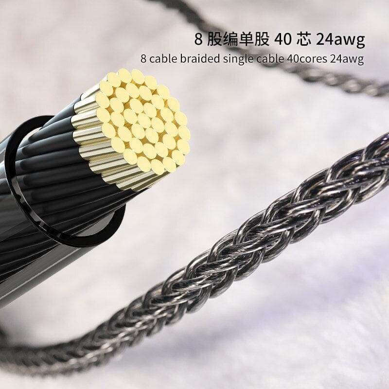 HAKUGEI Dark Night God Litz 6N OCC Copper Earphone Cable With 2.5/3.5/4.4 -2Pin 0.78/MMCX - Image 2