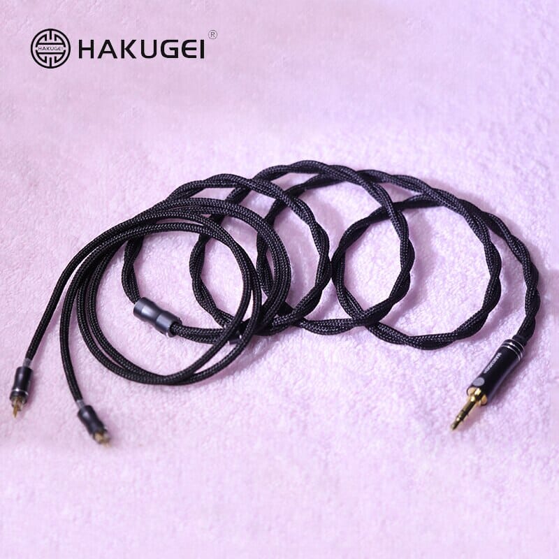 HAKUGEI Kuro Nylon Shielding Litz Hifi Earphone Cable 2.5 3.5 4.4 - 0.78 2Pin / MMCX - Image 5