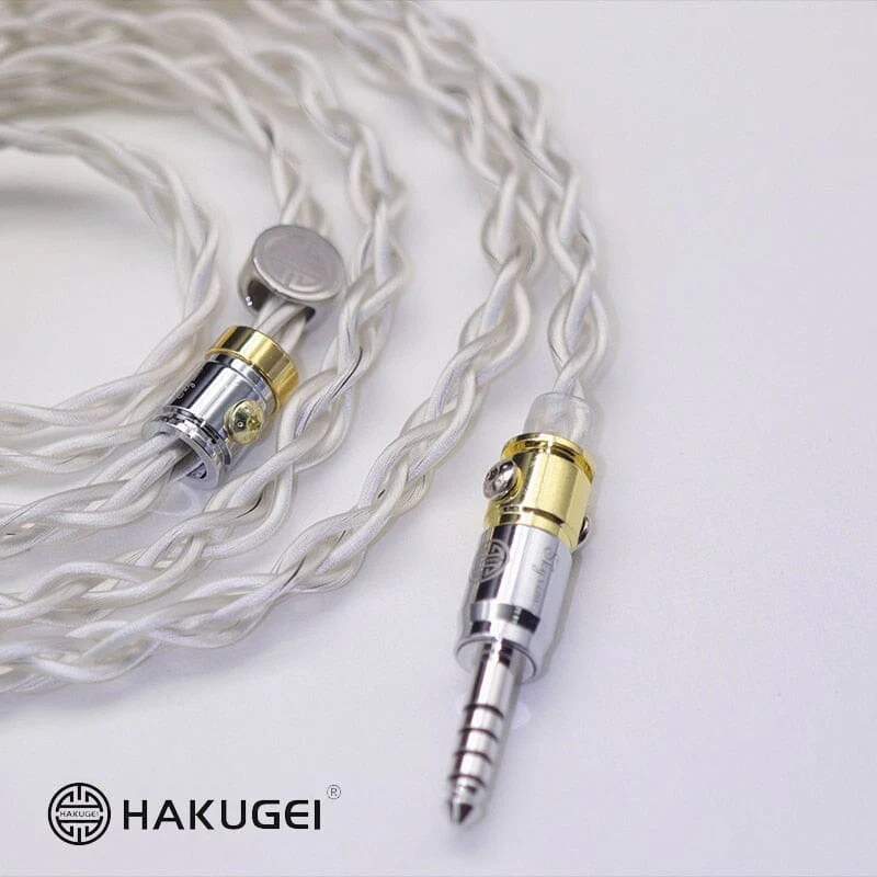 HAKUGEI Skyrim Litz 6N Pure Silver Shielding Cooxical Earphone Cable 2.5 3.5 4.4 - 0.78 2Pin / MMCX - Image 4